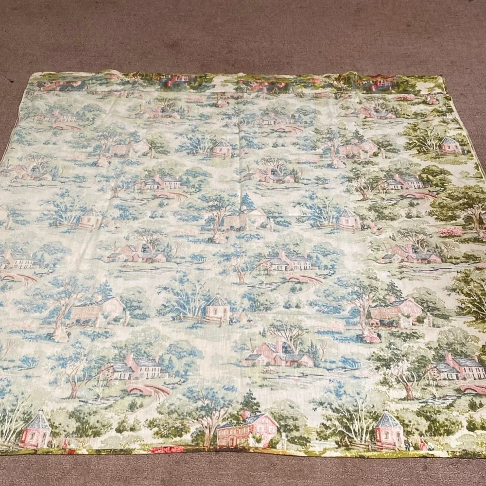 Scenic Countryside Curtain Prairie Cottagecore Household